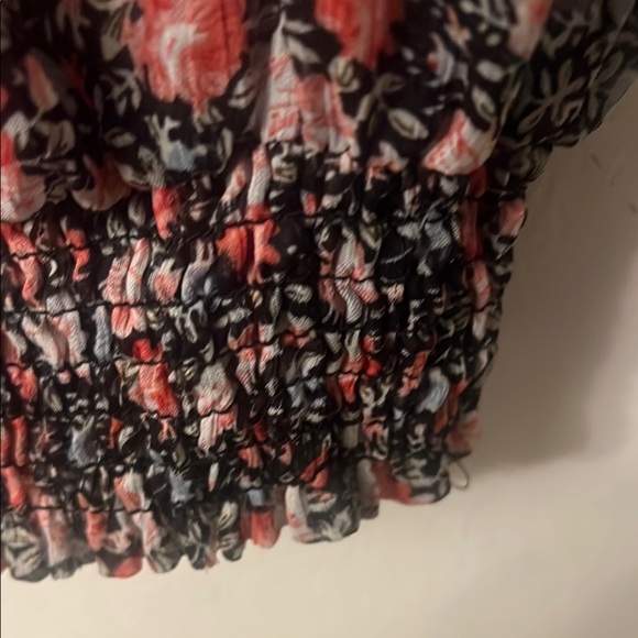 Poetry Black Smocked Flutter Sleeve Blouse - Picture 8 of 10